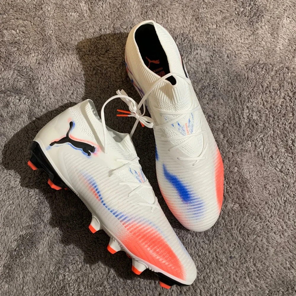 Puma‎ Future 7 Soccer Cleats White Blue Orange 108588-01 Mens 11.5US